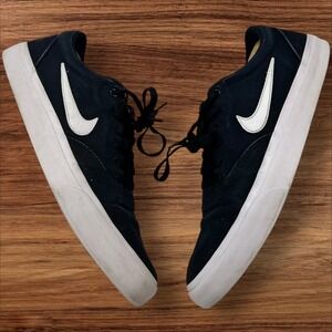Nike SB Charge Canvas Skateboarding Shoes Sneakers Black White Mens‎ Size
